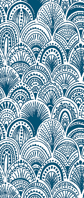 Store enrouleur avec motif bleu