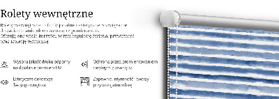 Store intérieur fenêtre à rayures bleues peintes