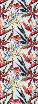 Store intérieur fenêtre avec feuilles exotiques