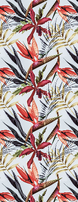 Store intérieur fenêtre avec feuilles exotiques