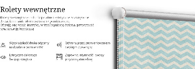 Store intérieur fenêtre à zigzags bleus