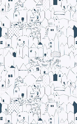 Store enrouleur avec motifs de maisons dessinées