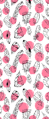 Store enrouleur avec plumes et points roses