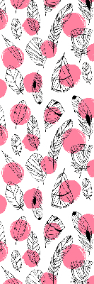 Store enrouleur avec plumes et points roses