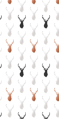 Store enrouleur avec têtes de cerf dessinées