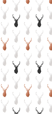 Store enrouleur avec têtes de cerf dessinées