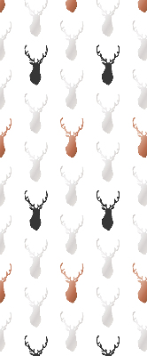 Store enrouleur avec têtes de cerf dessinées
