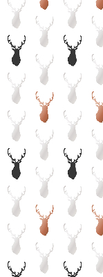 Store enrouleur avec têtes de cerf dessinées