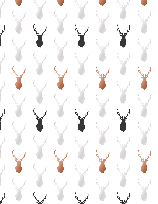 Store enrouleur avec têtes de cerf dessinées