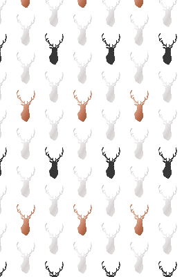 Store enrouleur avec têtes de cerf dessinées