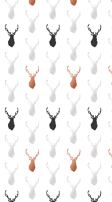 Store enrouleur avec têtes de cerf dessinées