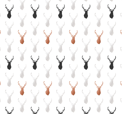 Store enrouleur avec têtes de cerf dessinées
