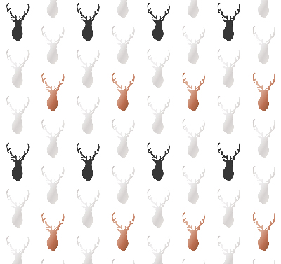Store enrouleur avec têtes de cerf dessinées