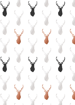 Store enrouleur avec têtes de cerf dessinées