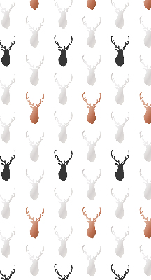 Store enrouleur avec têtes de cerf dessinées