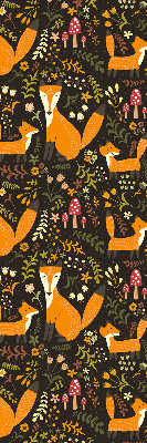 Store enrouleur avec motif de renards et de plantes