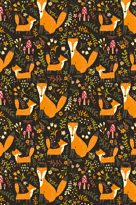Store enrouleur avec motif de renards et de plantes