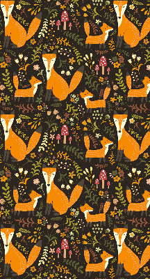 Store enrouleur avec motif de renards et de plantes
