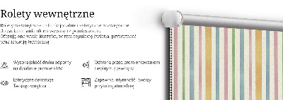 Store intérieur à rayures verticales colorées