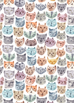 Store enrouleur à visages de chat colorés