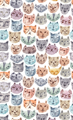 Store enrouleur à visages de chat colorés