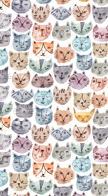 Store enrouleur à visages de chat colorés