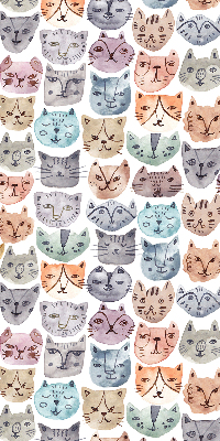 Store enrouleur à visages de chat colorés