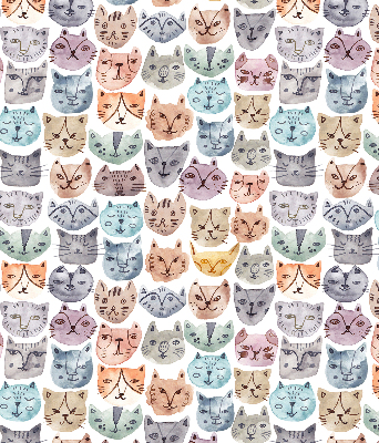 Store enrouleur à visages de chat colorés