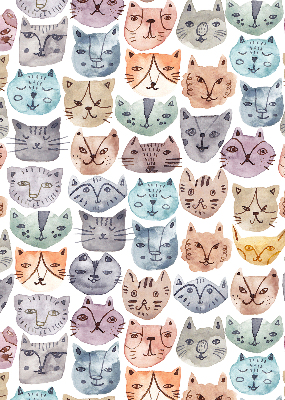 Store enrouleur à visages de chat colorés