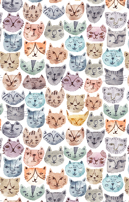 Store enrouleur à visages de chat colorés