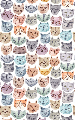 Store enrouleur à visages de chat colorés