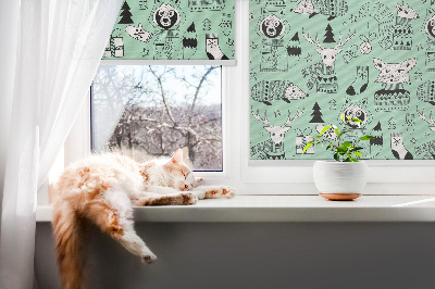 Store intérieur fenêtre pour animaux d'hiver