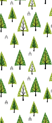 Store intérieur fenêtre forêt dessinée