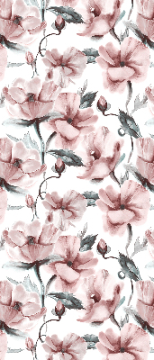 Store enrouleur à fleurs roses