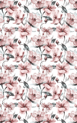 Store enrouleur à fleurs roses