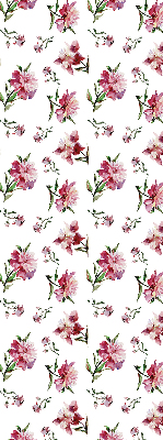 Store intérieur fenêtre en fleur rose