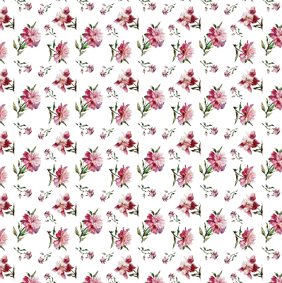 Store intérieur fenêtre en fleur rose