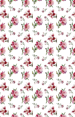 Store intérieur fenêtre en fleur rose