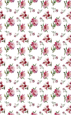 Store intérieur fenêtre en fleur rose