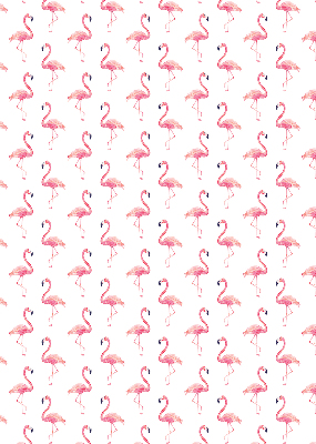 Store intérieur en forme de flamants roses