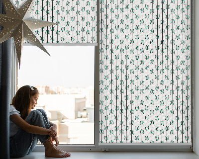 Store intérieur fenêtre avec petits sapins colorés