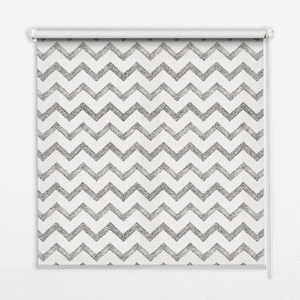 Store intérieur fenêtre à zigzags horizontaux gris