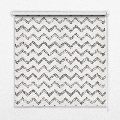 Store intérieur fenêtre à zigzags horizontaux gris