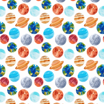 Store enrouleur avec le motif Planètes