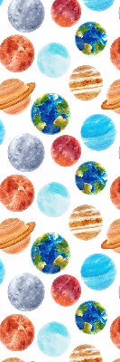 Store enrouleur avec le motif Planètes