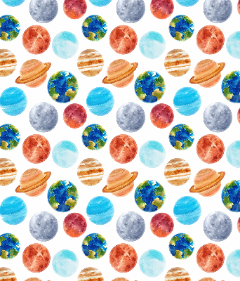 Store enrouleur avec le motif Planètes