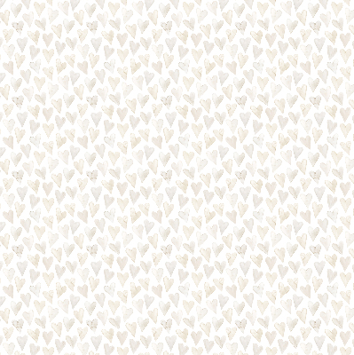 Store intérieur de couleur beige avec des cœurs