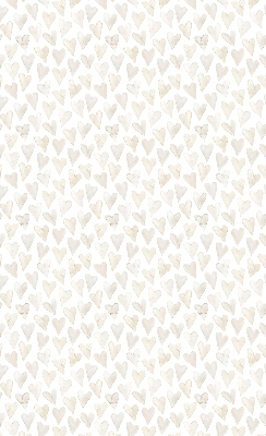 Store intérieur de couleur beige avec des cœurs
