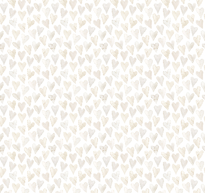 Store intérieur de couleur beige avec des cœurs