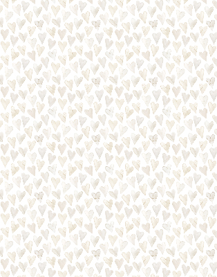 Store intérieur de couleur beige avec des cœurs